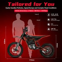 Moto électrique tout-terrain 60V 5600W, moto électrique avec roues de 17'' et 14'', vitesse élevée, freins à disque hydrauliques