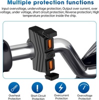 Port USB de moto anti-poussière anti-pluie pour vélo de moto 12V à 24V