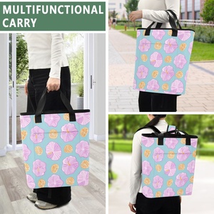 Custom logo Hawaiian Puakenikeni Flower Waterproof Insulated Lunch Bag Large Capacity Travel <b>Cooler</b> Beach <b>Backpack</b> - Product Image 6