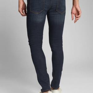 กางเกงยีนส์ทรงสกินนี่สีน้ำเงินเข้มสำหรับผู้ชาย สไตล์ลำลองสำหรับฤดูใบไม้ร่วง - Product Image 2