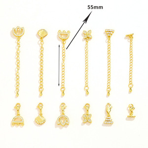 Fermoirs de bijoux Nantong, formes variées, zircone cubique, accessoires de bracelet DIY, plaqué or et argent - Product Image 5