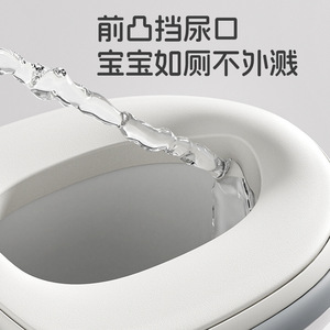 Pot de toilette pour enfants avec porte-papier pour les tout-petits de 3 à 6 ans, blanc gris, en PP - Product Image 5