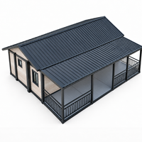 Maison conteneur pliable moderne, maison conteneur de luxe avec véranda couverte pour espace commercial