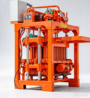 Machine mobile de fabrication de briques à pression manuelle pour blocs de ciment et béton creux ou pleins 4-40, pour 5 blocs, avec moteur, en promotion pour le Nigeria
