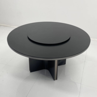 Table à manger ronde moderne en marbre véritable, table à manger ronde de luxe en marbre naturel italien avec plateau tournant Lazy Susan