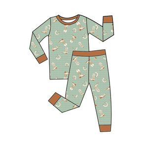 Maßgefertigtes Baby-Mädchen Neugeborenen Bambus Langarm-Set Kinderkleidung Kürbisrosa Schleife Strampler - Product Image 6
