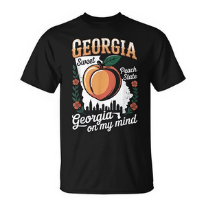 Camiseta gráfica Georgia Peach State, recuerdo del orgullo sureño - Product Image 2