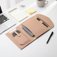 Housse de carnet en cuir A5 avec emplacements pour cartes, étanche, en PU noir, pochette de téléphone, sac pour ordinateur portable