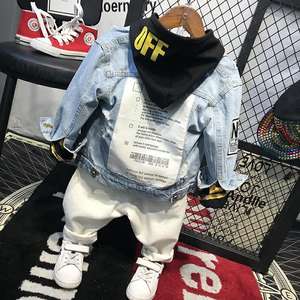 Nuevos Productos de Moda para Niños, Conjuntos de Tres Piezas de Chaqueta Larga, Pantalones Largos y Jeans - Product Image 2