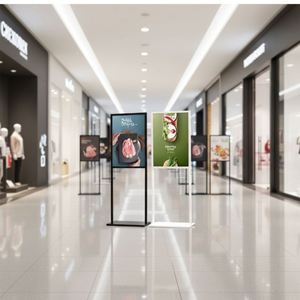 Digital Poster Indoor 1080P Advertising Display Portable Digital Display Iron <b>Frame</b> Signboard - Product Image 5