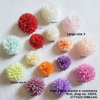 Bunga Artificial Kepala Bunga 9cm 7cm Aster Krisan Buket Tangkai Tunggal untuk Dekorasi Pernikahan dan Rumah