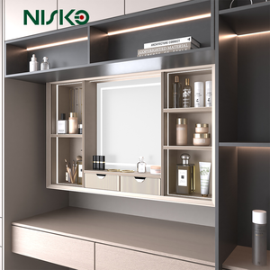 Nuevo <span class=keywords><strong>Mueble</strong></span> de Dormitorio Inteligente NISKO 2026, Mesa de Maquillaje <span class=keywords><strong>con</strong></span> Almacenamiento, Exhibidor de Relojes y <span class=keywords><strong>Joyas</strong></span> <span class=keywords><strong>con</strong></span> <span class=keywords><strong>Espejo</strong></span> - Product Image 1