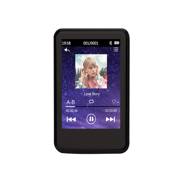 2.8" TFT Screen MP3 Player, 64GB HiFi Lossless Music with FM Radio Built-in Speaker