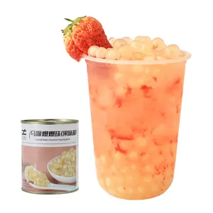 hot sell instant water chestnut boba popping for brands drink fruit tea bubble tea shop ingredients smoothie toppings