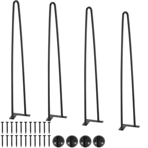 Hairpin Furniture Legs 28 Inch Metal DIY Home Decor For Nightstand Coffee <b>Table</b> Desk With Rubber Floor <b>Protectors</b> - Product Image 1