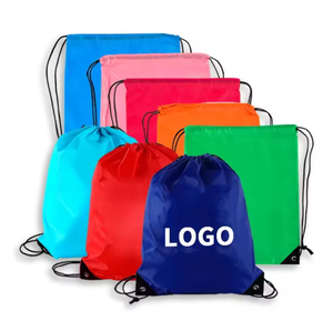 Promotional Custom logo Printed Waterproof 210D Polyester Drawstring Bag Polyester <b>Backpack</b> Shopping Bag - Product Image 1
