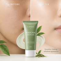 Gel Nettoyant Éclaircissant Bio aux Herbes OEM ODM, Exfoliant Visage au Matcha, Gel Peeling pour Tous Types de Peau