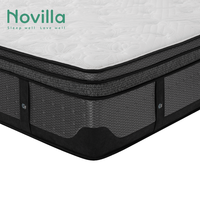 Matelas orthopédique à ressorts ensachés Sleepwell - Matelas hybride en mousse à mémoire de forme, compressé et enroulé dans une boîte, pour lit King, Queen, Double ou Twin