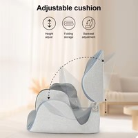 Coussin de siège massant ergonomique pliable à airbag pour usage domestique avec soutien lombaire vibrant et commande manuelle filaire