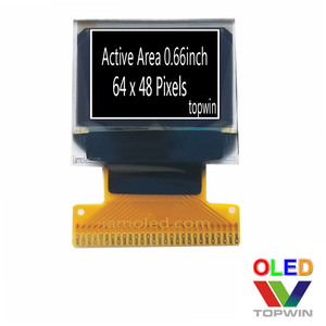 Topwin meilleure vente 0.66 <span class=keywords><strong>pouces</strong></span> blanc/bleu 4 fils SPI I2C multi-interface <span class=keywords><strong>OLED</strong></span> Microdisplay UG-6448KSWEG03 avec DCDC interne - Product Image 3