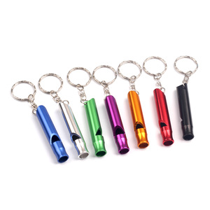 Дешевый свисток игрушка для спорта индивидуальный логотип свисток брелок рекламные подарки Красочный металлический свисток - Product Image 4