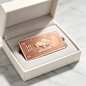 Lingote de cobre de 10 onzas, moneda tipo placa de búfalo, barra de cobre, procesamiento personalizado, lingote de cobre para colección - Product Image 5