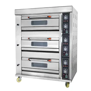 Commercial Baked Potato Oven 9 Tray Gas Deck Oven