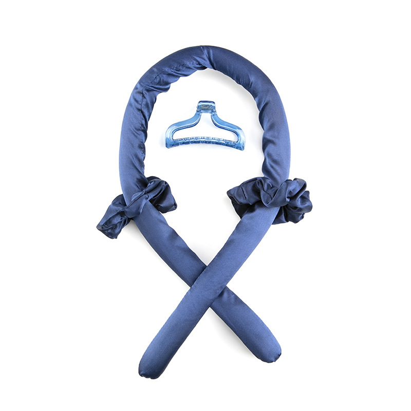 Modèle en caoutchouc bleu marine + 2 élastiques à cheveux + 1 pince à cheveux
