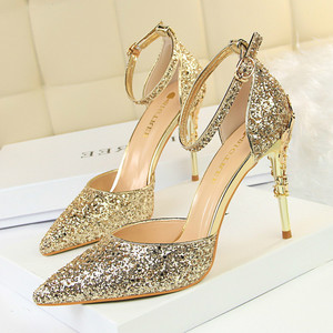 <span class=keywords><strong>Scarpe</strong></span> da <span class=keywords><strong>Donna</strong></span> Eleganti OEM Personalizzate con Punta a Spillo per Club Notturni e Feste con Paillettes e <span class=keywords><strong>Tacco</strong></span> <span class=keywords><strong>Alto</strong></span> - Product Image 3