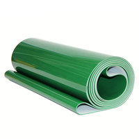 Bande transporteuse en PVC personnalisée antidérapante, résistante à l'usure et antistatique avec déflecteur et jupe pour textiles, pièces métalliques et cartons