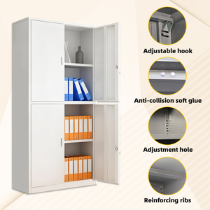 Armadietto da ufficio in metallo moderno, 4-porta File di stoccaggio armadio con scaffali per l'home Office di stoccaggio dei documenti - Product Image 3