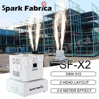 Spinning SF-X2 bianco a doppia testa rotante spintatrice a scintilla fredda per spettacolo teatrale di nozze
