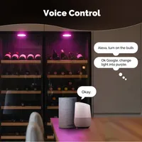 Lámpara LED Inteligente MOES Tuya Wi-Fi RGB GX53, Bombilla Regulable con Cambio de Color, Sincronización Musical, Compatible con Hotel, Alexa y Google Home