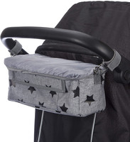 Organisateur universel de poussette pour bébé avec porte-gobelet isolé, sac de téléphone détachable et bandoulière pour poussette