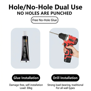 ตะขอแขวนผนังโลหะแบบไม่ต้องเจาะ KEGAO สำหรับห้องครัว ห้องน้ำ ประตูหลังบ้าน ทางเข้าบ้าน <span class=keywords><strong>ตู้</strong></span>เสื้อผ้า ตะขอเดี่ยว - Product Image 5