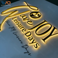 Signalétique architecturale extérieure étanche, lettres en métal 3D éclairées par halo LED pour devanture de magasin et décoration extérieure commerciale