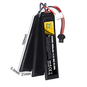 Paket Baterai Lithium-Ion Polimer 2000mAh 111V yang Dapat Diisi Ulang dengan Pistol Mainan Peluru Lunak Berlapis Logam Emas - Product Image 1