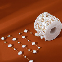 Chaîne en acier inoxydable plaqué or élégante avec motif étoile, cœur et coquillage, perles pour la fabrication de colliers et bijoux DIY
