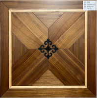 Parquet multicouche en chêne massif moderne à motif personnalisé avec incrustation de basse en bois pour villa, appartement, hall, école, hôtel, intérieur