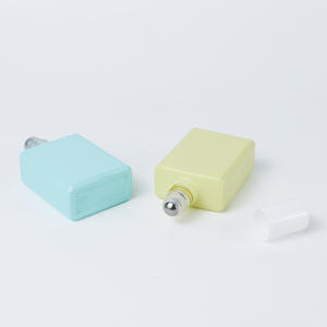 Rollo de vidrio multicolor de 10 ml, 15ml, 30ml, 50ml, 100ml, forma rectangular cuadrada, 1oz, botellas Deo con bola de rodillo de acero inoxidable - Product Image 5