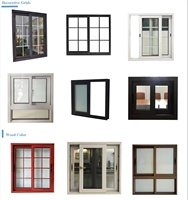 Fenêtres coulissantes à double vitrage en vente chaude, verre Low-E, fenêtre coulissante en aluminium, fenêtre coulissante avec moustiquaire