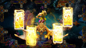 6 asientos 55 "LCD plegable fácil retorno Arcade máquina de Juego de pesca Magic Awaken Fish Game Kit IO Board con decodificador - Product Image 5