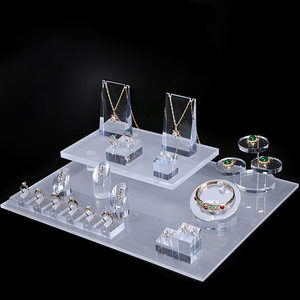 Customize acrylic material earring and ring jewelry display stand