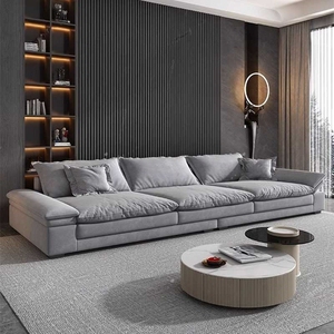 Juego de Sofás Seccionales Estilo Italiano, Reclinables, Tapizados en Tela Ecológica, Diseño Moderno, Asientos Anchos y Profundos <span class=keywords><strong>para</strong></span> Salas de Estar Pequeñas - Product Image 5