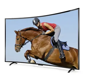 Ucuz 43 inç akıllı led kavisli UHD radyan FHD LED TV 3840*2160P süper slim4K lcd televizyon akıllı android TV