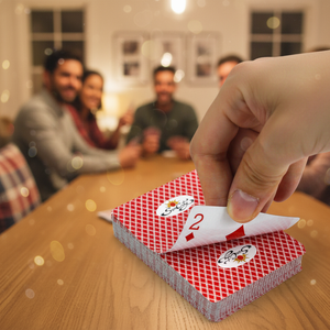 Naipes de póquer ecológicos con impresión offset a todo color personalizada de fábrica de China con embalaje y logotipo personalizados de uso familiar - Product Image 2