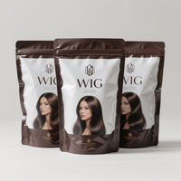 Sacs d'emballage Mylar personnalisés pour perruques courtes, tresses et perruques avec logo imprimé numériquement pour femmes