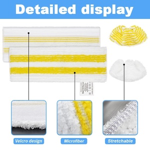 Remplacement pour les coussinets <span class=keywords><strong>de</strong></span> nettoyage à la vapeur lavables et réutilisables en microfibre pour <span class=keywords><strong>nettoyeur</strong></span> vapeur <span class=keywords><strong>Karcher</strong></span> EasyFix SC2 SC3 SC4 SC5 - Product Image 3