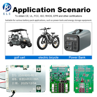 Sistema de Gestión de Baterías Inteligente KLS BMS 7S-24S 24V-72V 20A-80A LiFePO4 NCM para Baterías de Sodio con RS485, Inteligente y Permanente