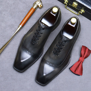 Zapatos de cuero personalizados de alta gama para hombre, hechos de cuero vacuno de primera calidad, con suela gruesa y tacones elevados. - Product Image 2